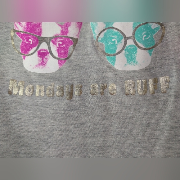 Girl’s M Grey French Bulldog T-shirt - Picture 2 of 3